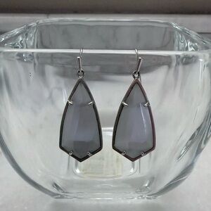 Kendra Scott Gray and Silver Drop Earrings